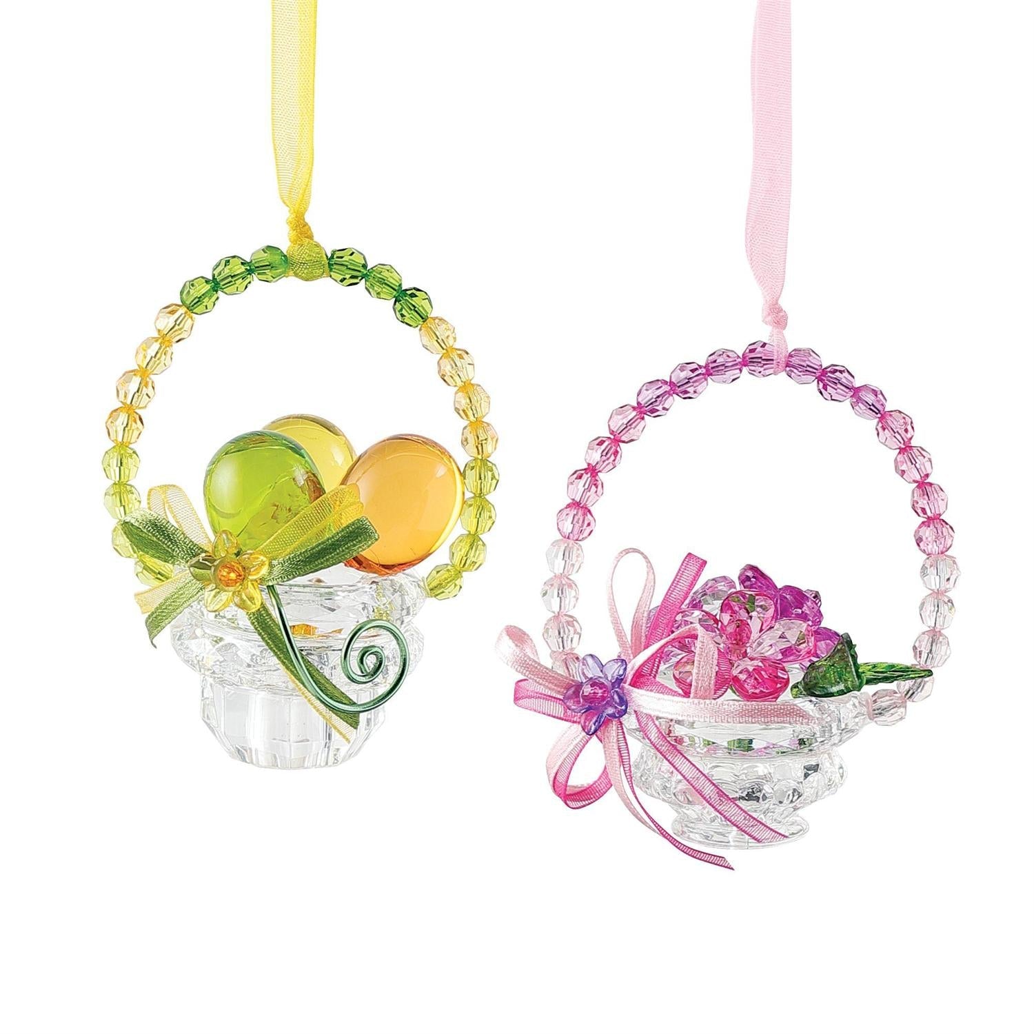 Facets Easter Basket Ornament Assorted