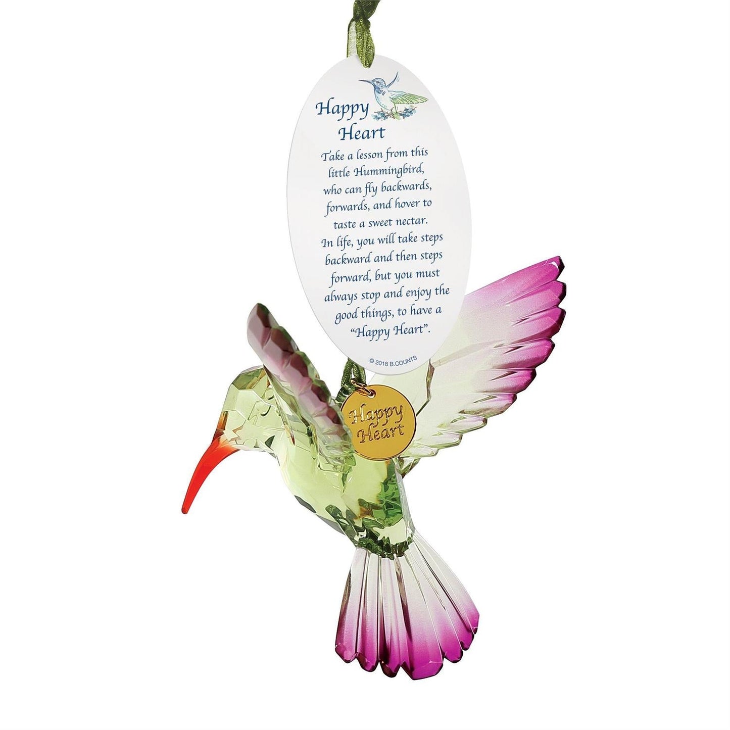 Facets Hummingbird Ornament Assorted