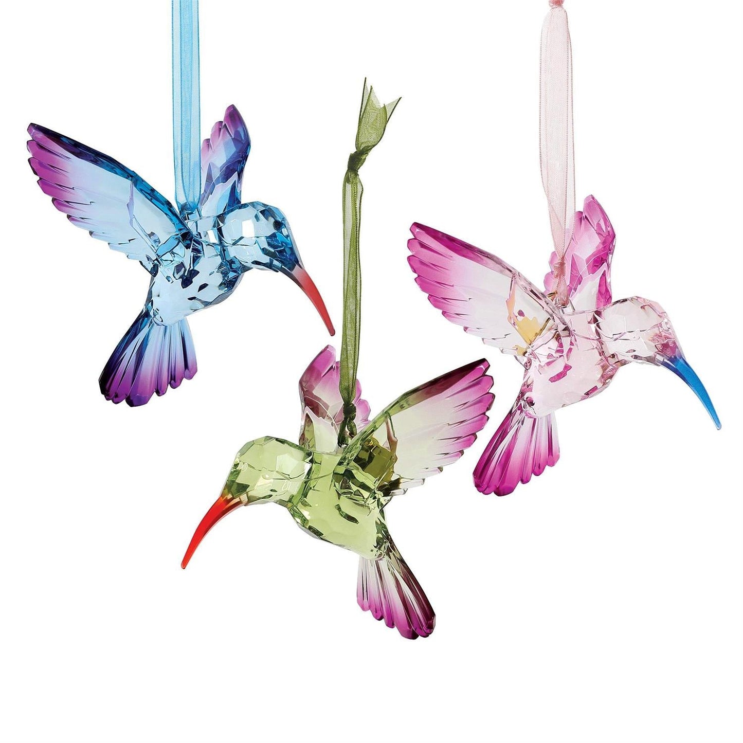 Facets Hummingbird Ornament Assorted