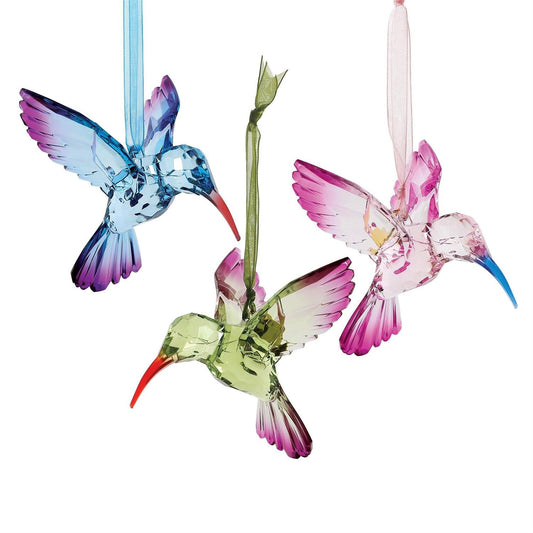 Facets Hummingbird Ornament Assorted