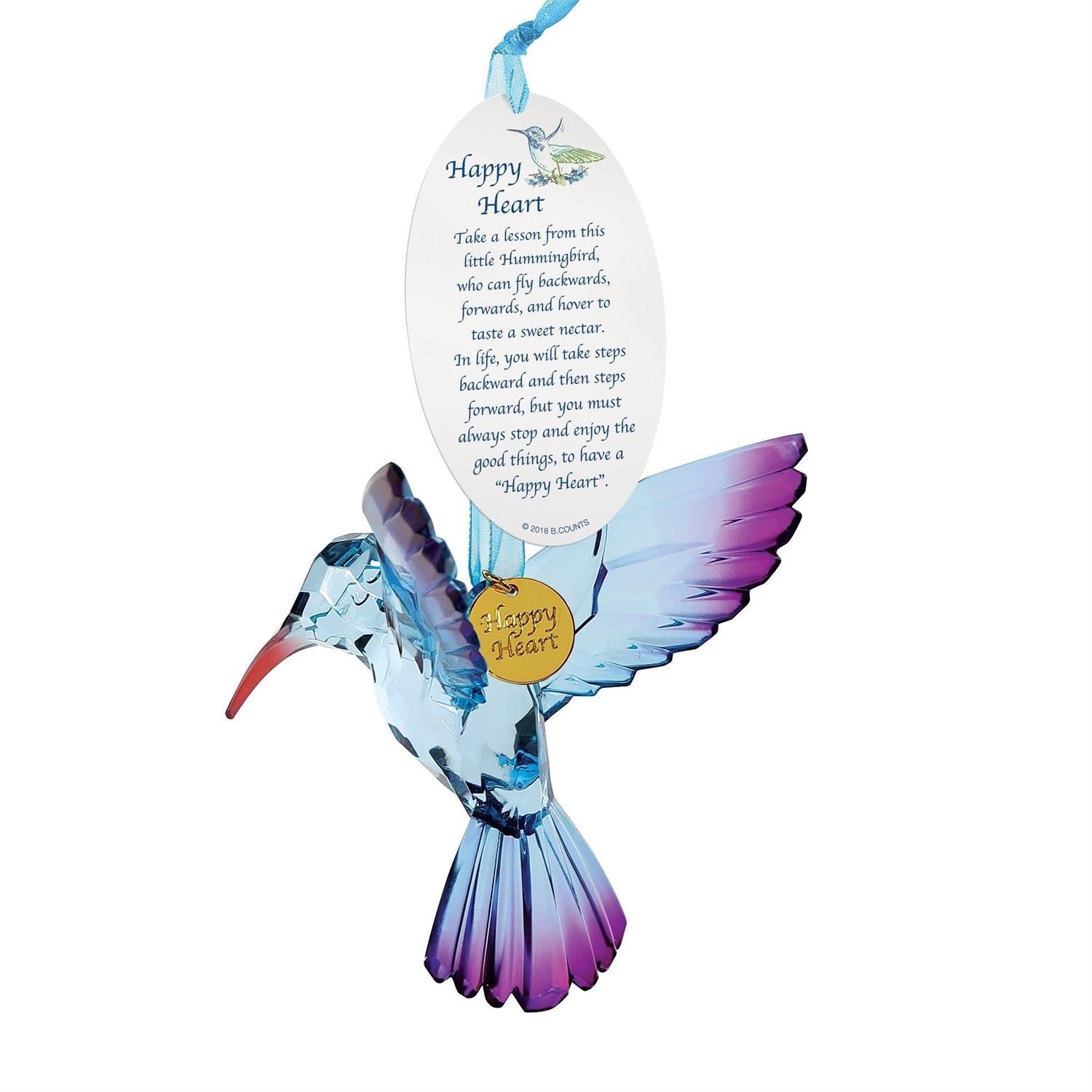 Facets Hummingbird Ornament Assorted