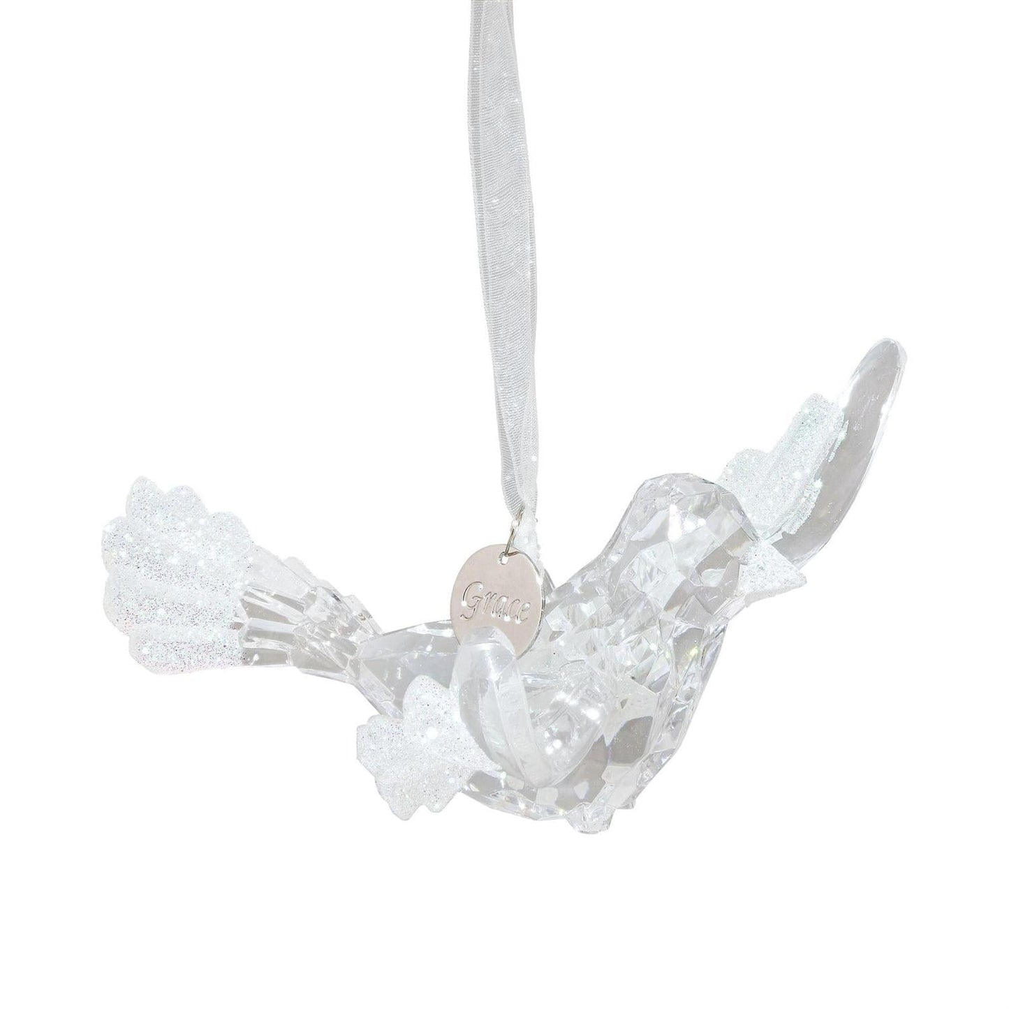 Facets Live Simply Dove Ornament, 2.875"