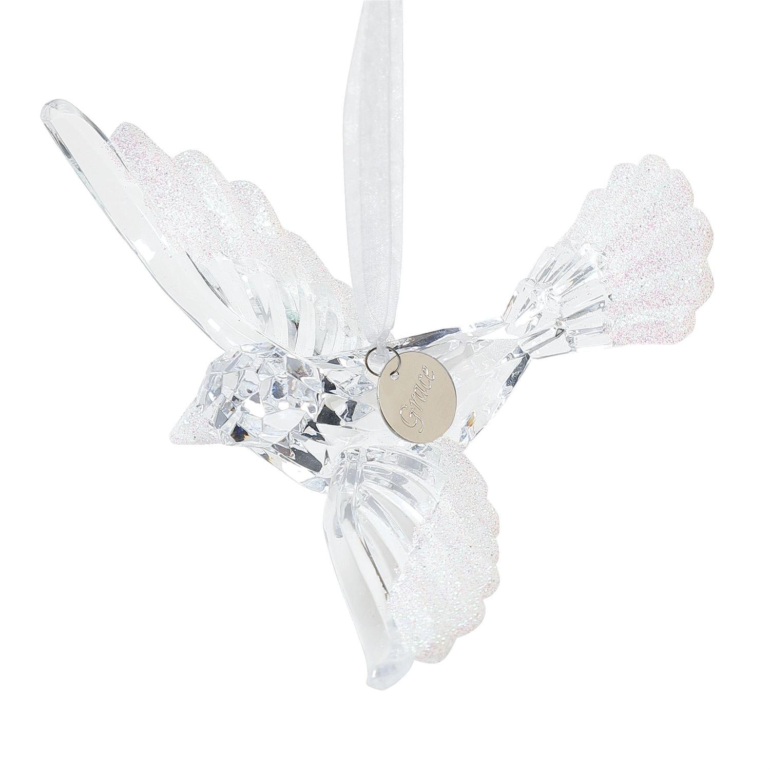 Facets Live Simply Dove Ornament, 2.875"