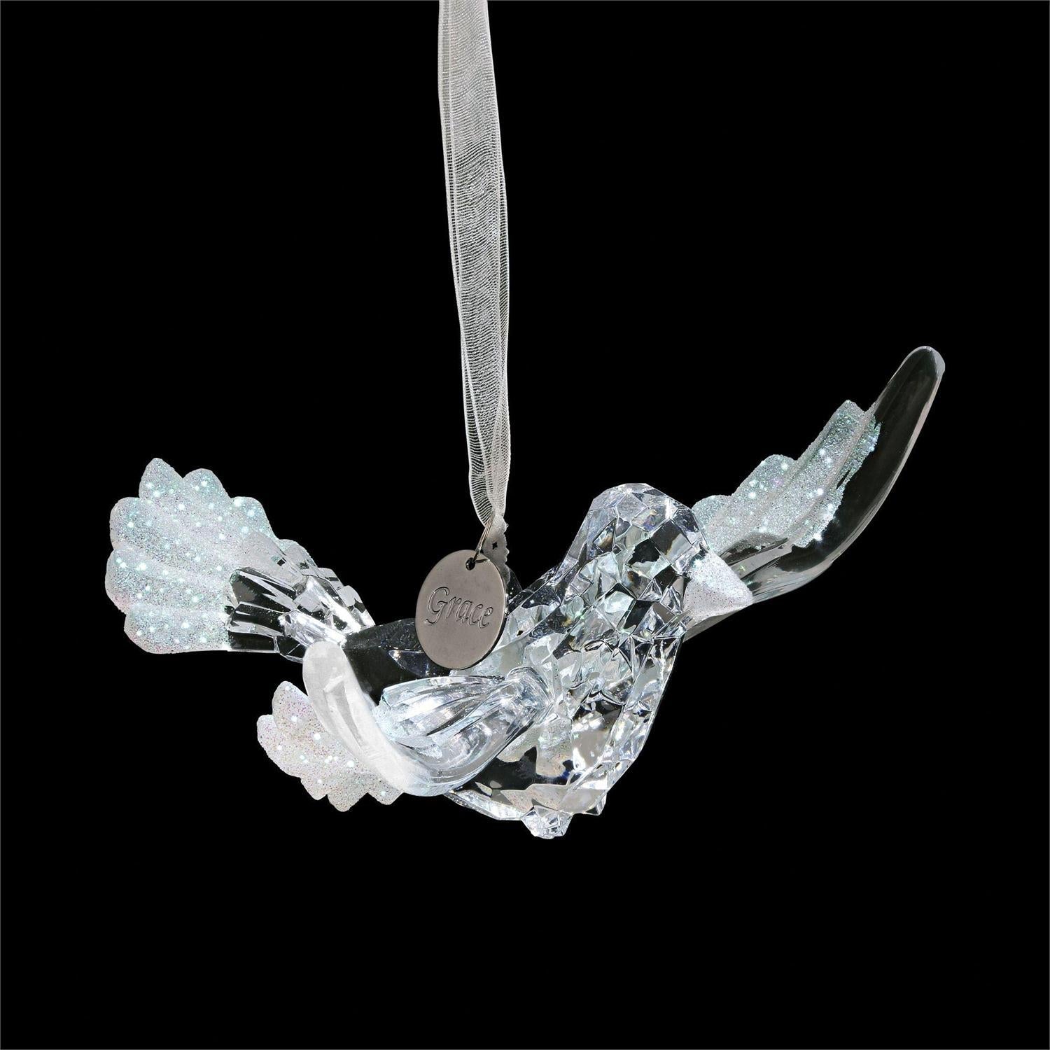 Facets Live Simply Dove Ornament, 2.875"