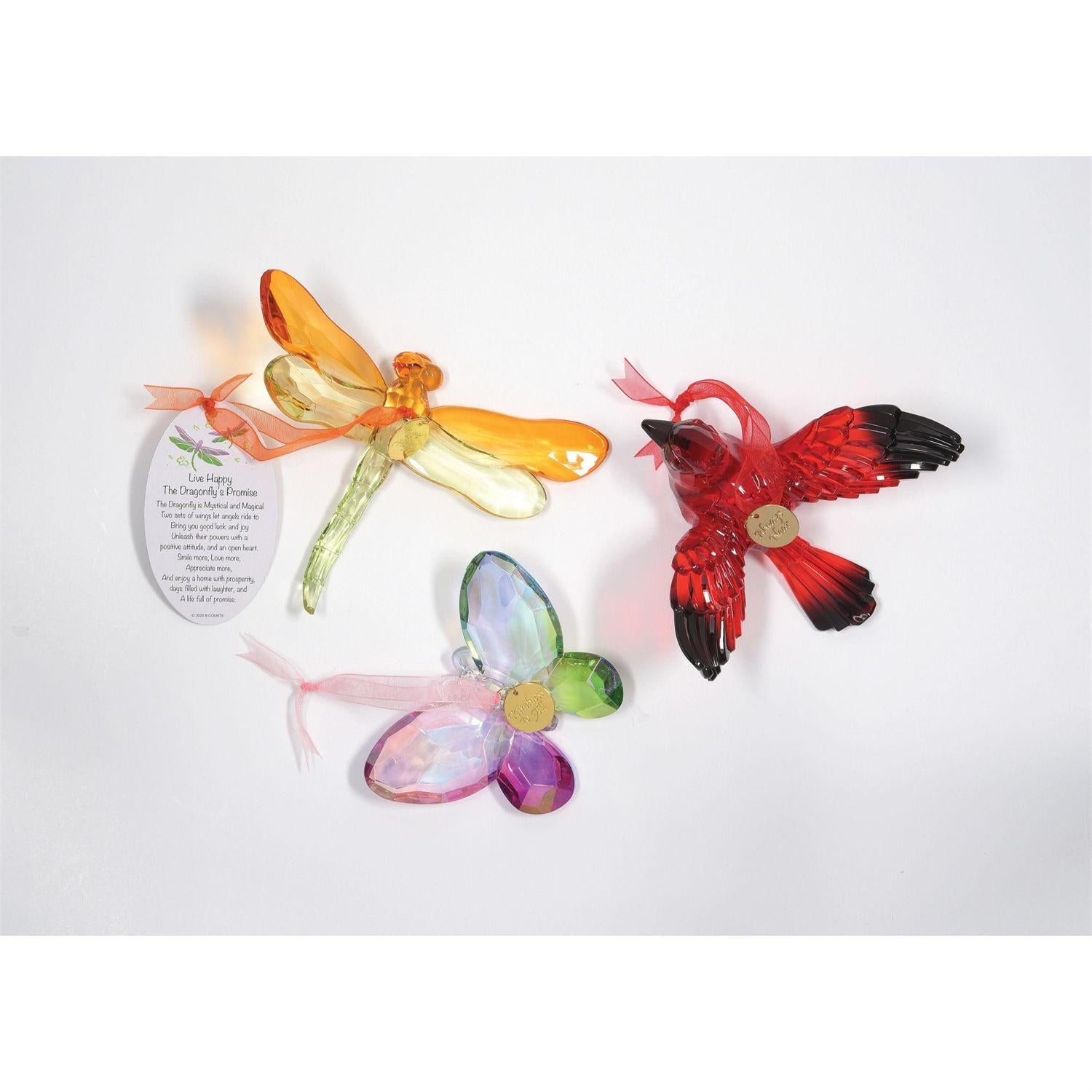 Facets Rainbow Butterfly Ornament, 4"