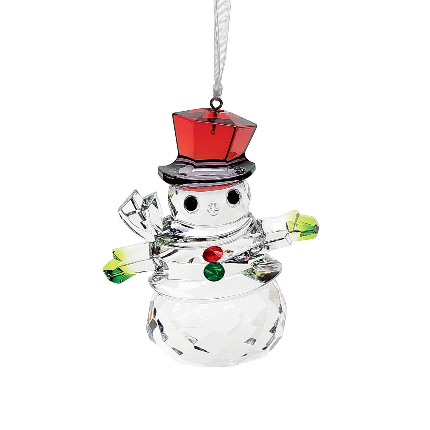 Facets Snowman Ornament, 3.875"