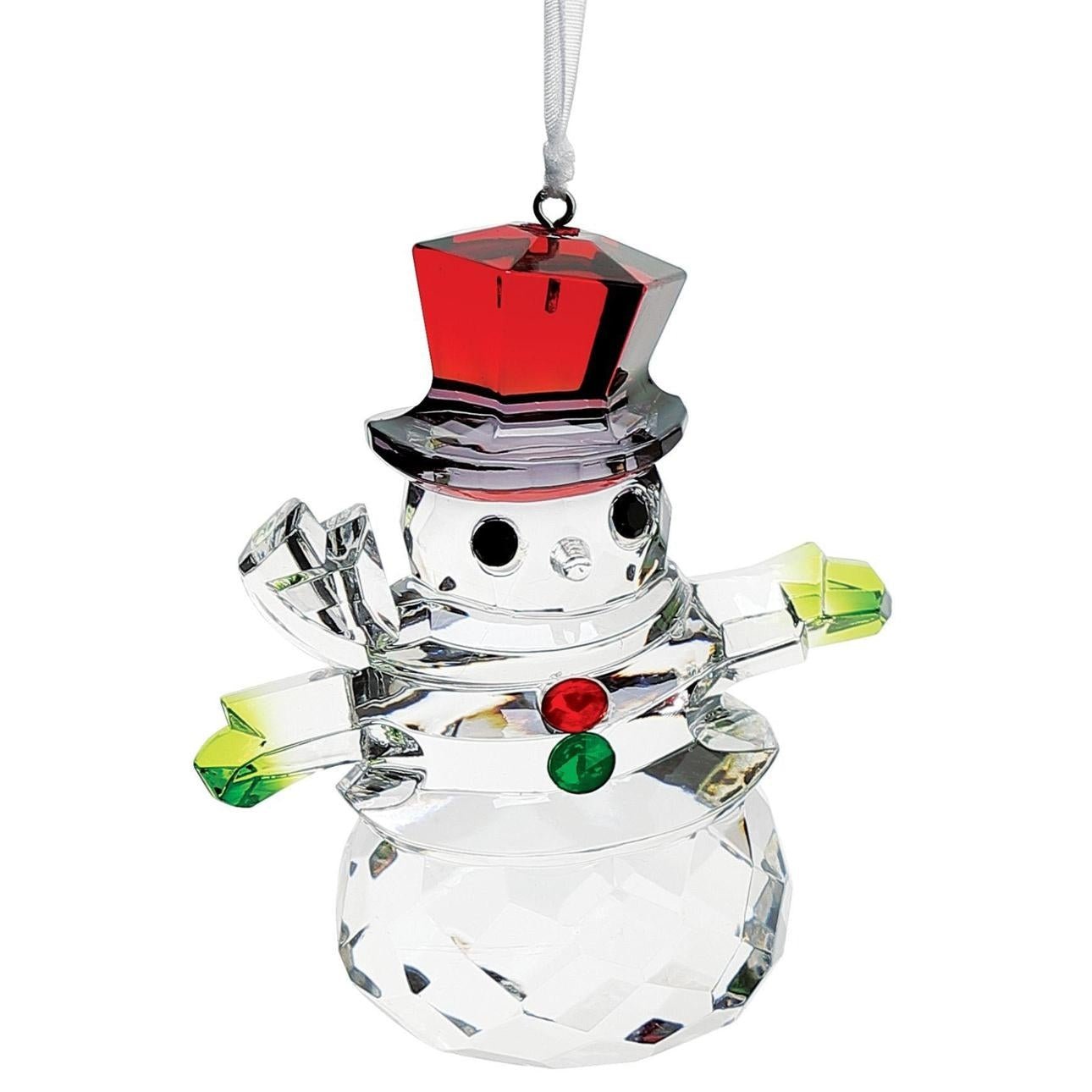 Facets Snowman Ornament, 3.875"
