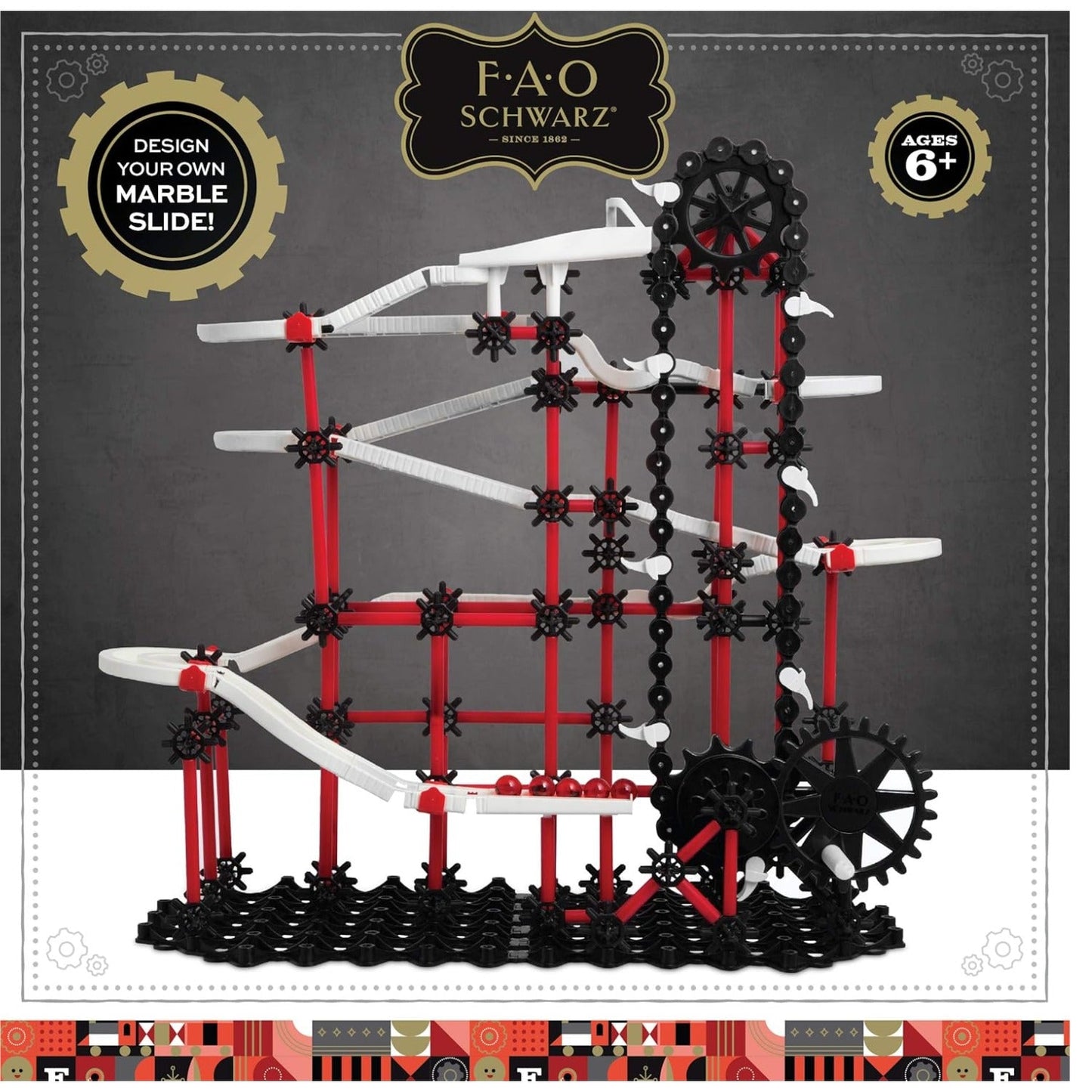 FAO Schwarz 321 - Piece Marble Run Construction and Building Kit for Kids