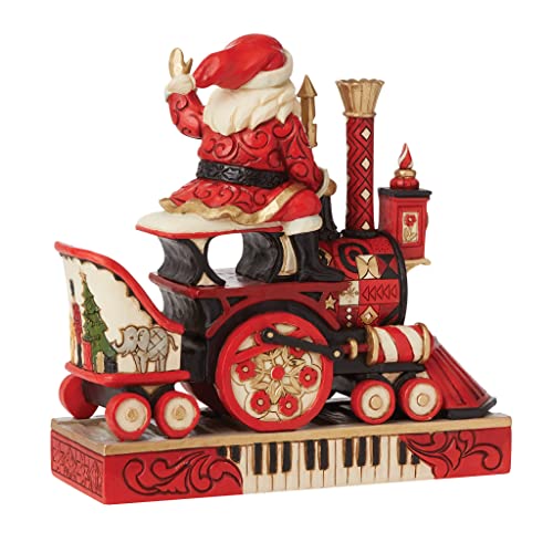 FAO Schwarz by Jim Shore Santa Riding Train Explore a World of Wonder Figurine, 7.68 Inch