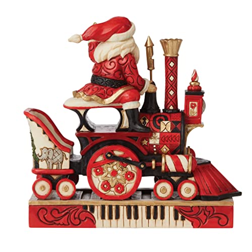 FAO Schwarz by Jim Shore Santa Riding Train Explore a World of Wonder Figurine, 7.68 Inch