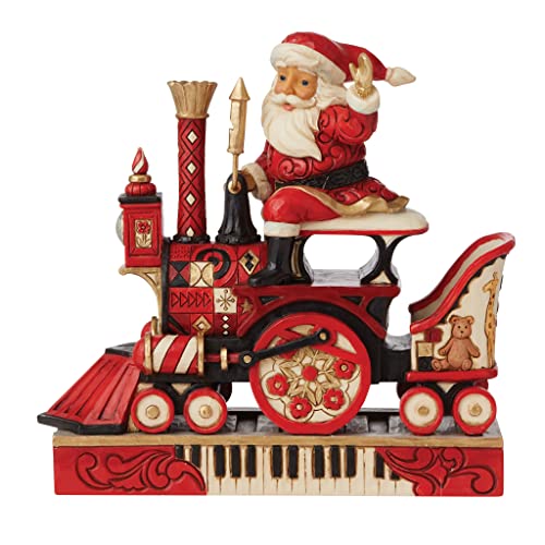 FAO Schwarz by Jim Shore Santa Riding Train Explore a World of Wonder Figurine, 7.68 Inch