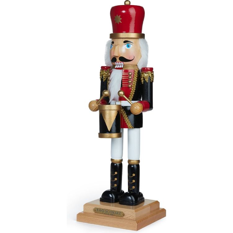 FAO Schwarz Drumming Wooden Prince Nutcracker, 20"