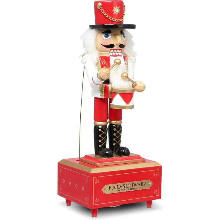 FAO Schwarz Musical Wooden Nutcracker Prince Figurine, 12"