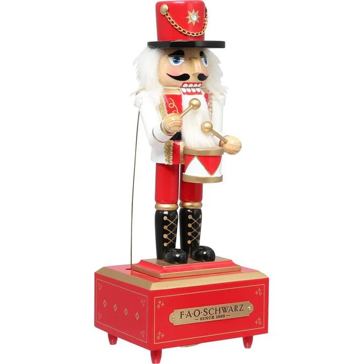 FAO Schwarz Musical Wooden Nutcracker Prince Figurine, 12"
