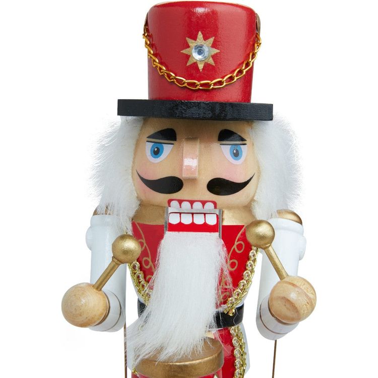 FAO Schwarz Musical Wooden Nutcracker Prince Figurine, 12"