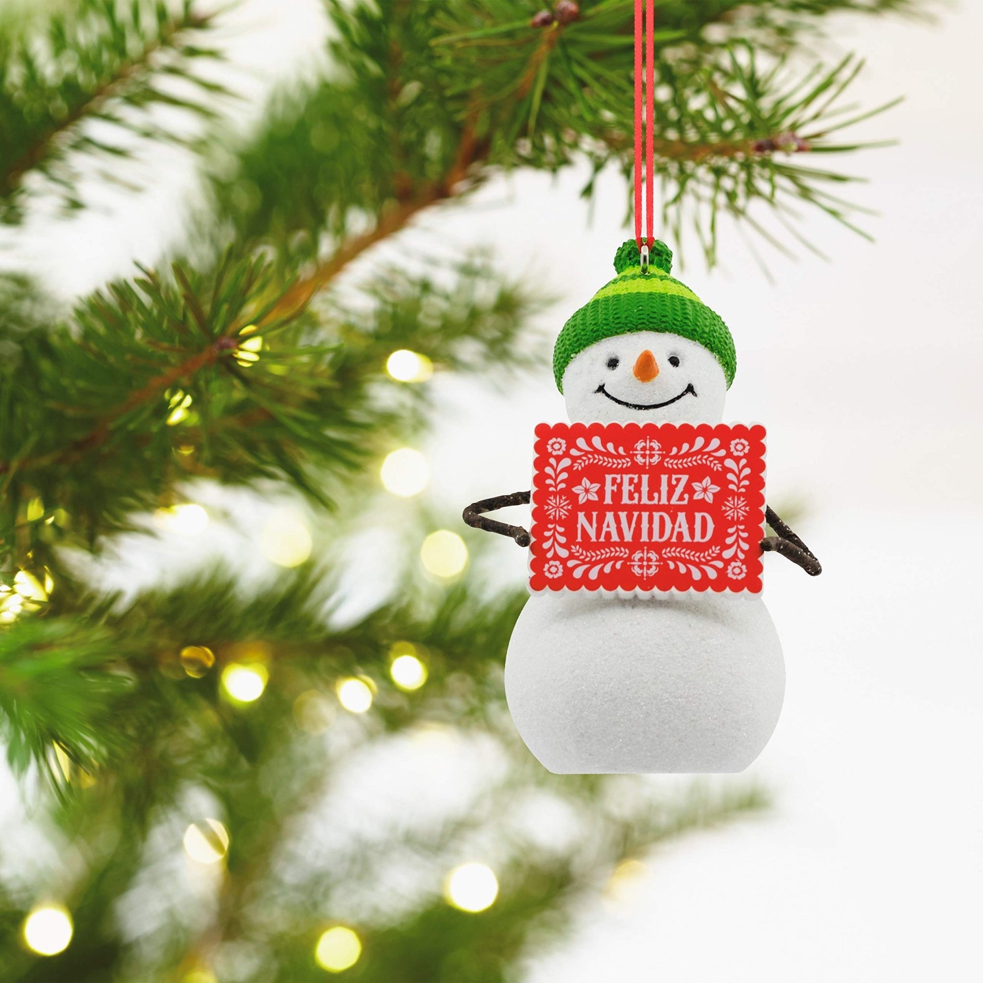 Feliz Navidad Snowman Hallmark Vida Ornament