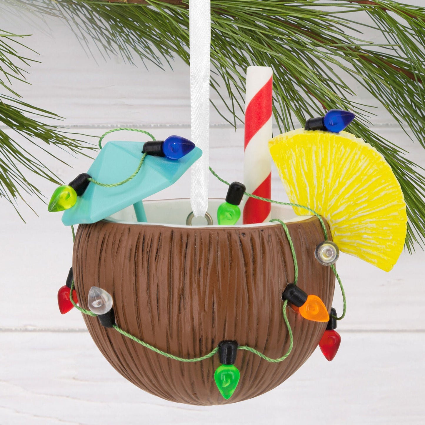 Festive Coconut Cocktail Hallmark Ornament