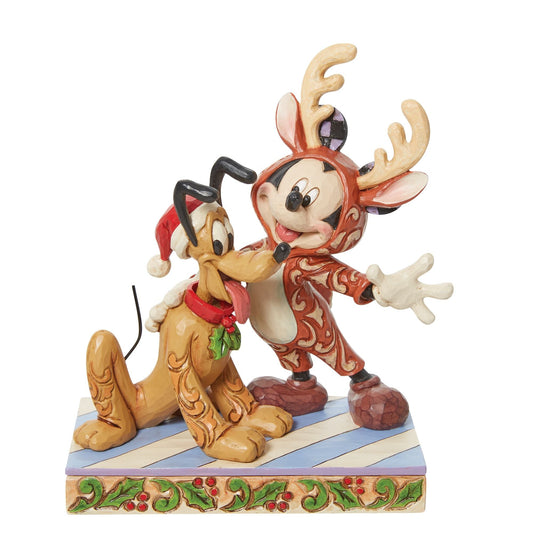 "Festive Friends" Mickey Reindeer with Pluto Santa