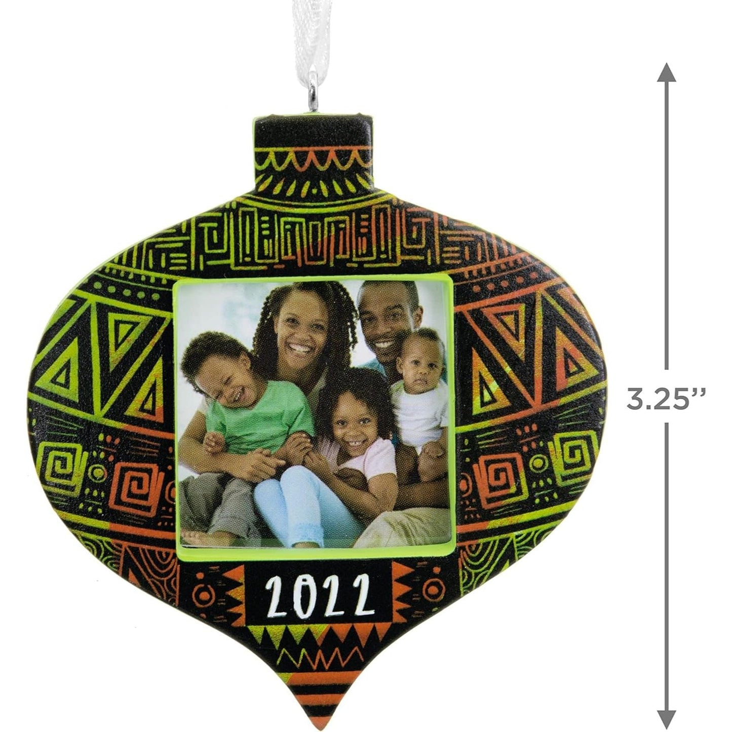 Festive Photo Holder, 2022 Hallmark Mahogany Ornament