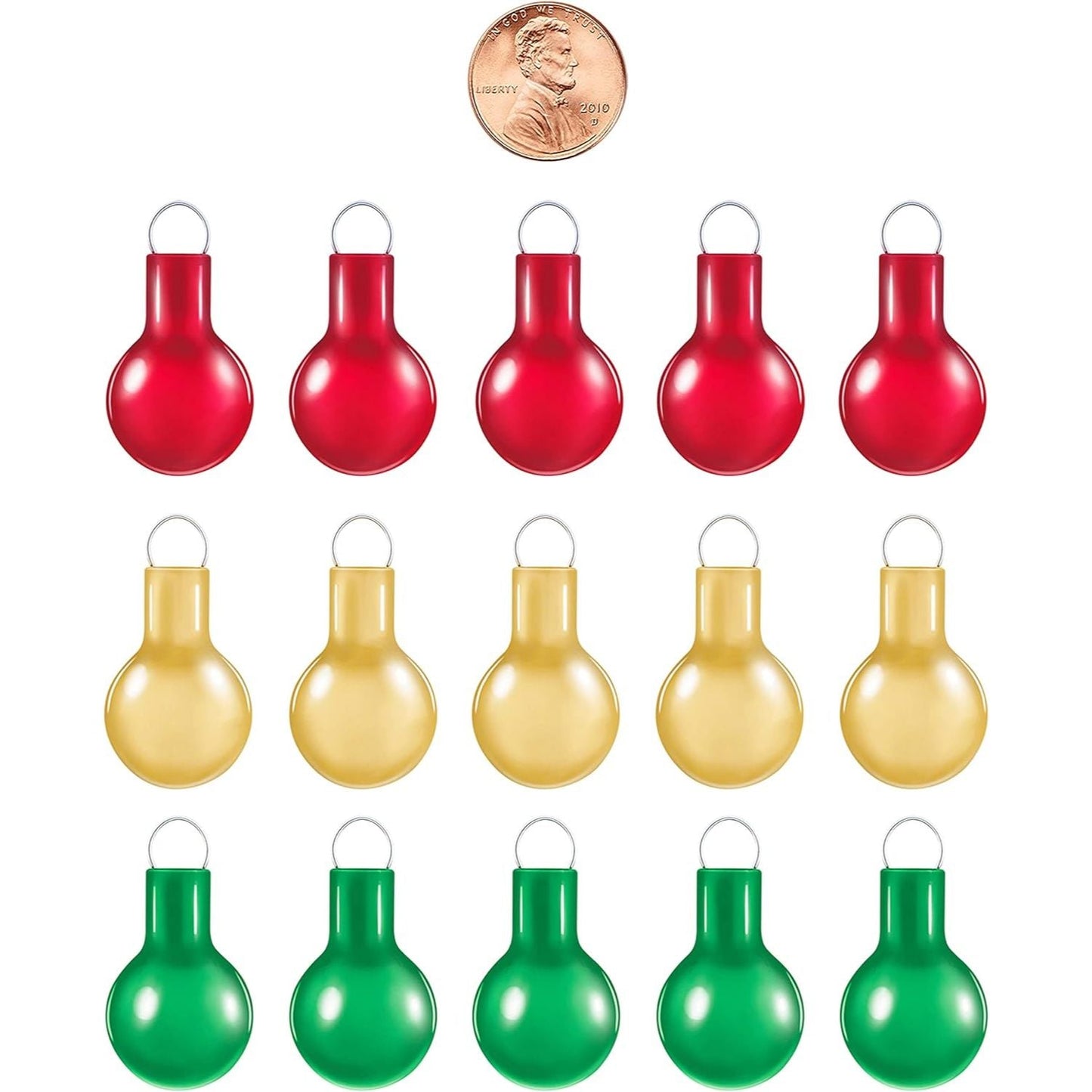 Festive Red, Gold and Green, Mini Glass Set of 15, Hallmark Keepsake Miniature Ornaments