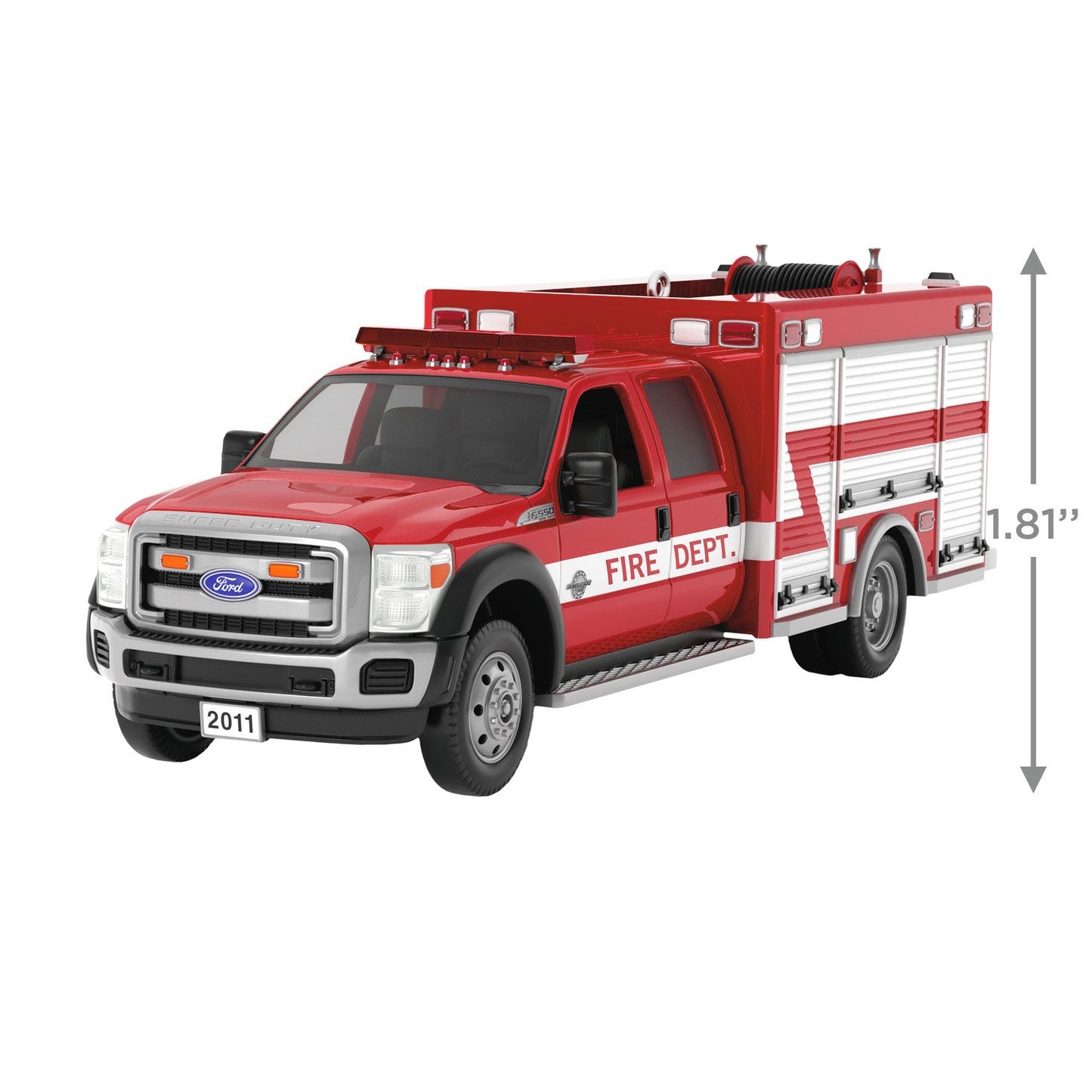 Fire Brigade #22 2011 Ford F-550 Fire Engine 2024 Keepsake Ornament