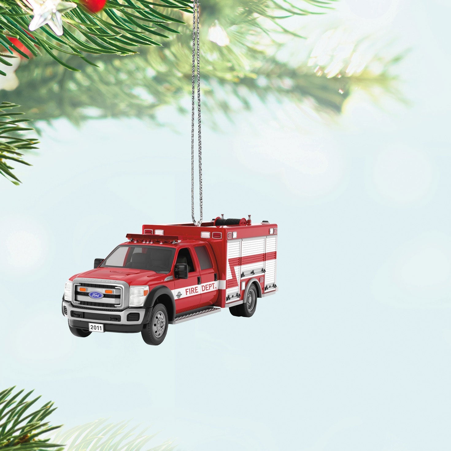 Fire Brigade #22 2011 Ford F-550 Fire Engine 2024 Keepsake Ornament