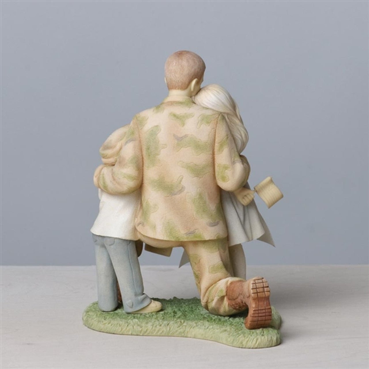 Foundations Soldier Coming Home to Family Figurine, 6.5"