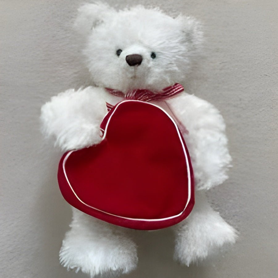 From My Heart Teddy Bear with Zippered Heart Pouch, 14"H