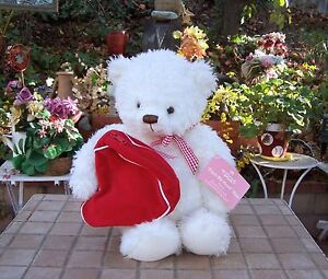 From My Heart Teddy Bear with Zippered Heart Pouch, 14"H