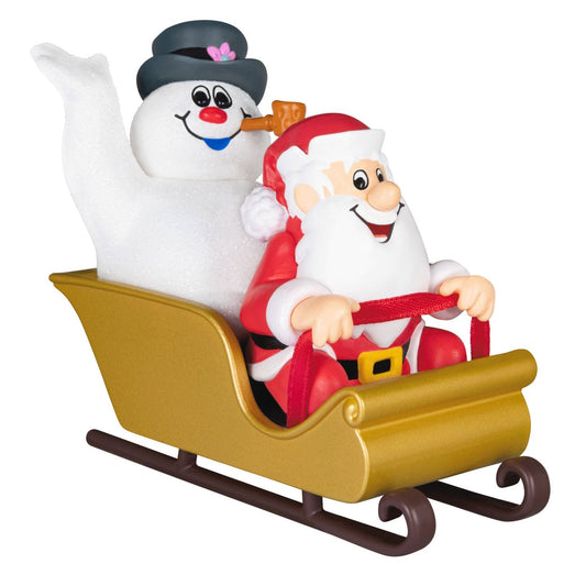 Frosty the Snowman Frosty and Santa 2024 Keepsake Ornament