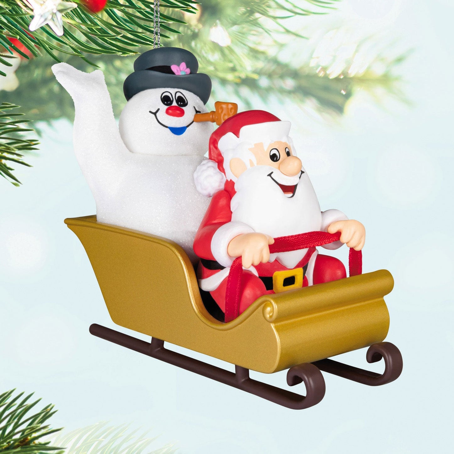 Frosty the Snowman Frosty and Santa 2024 Keepsake Ornament