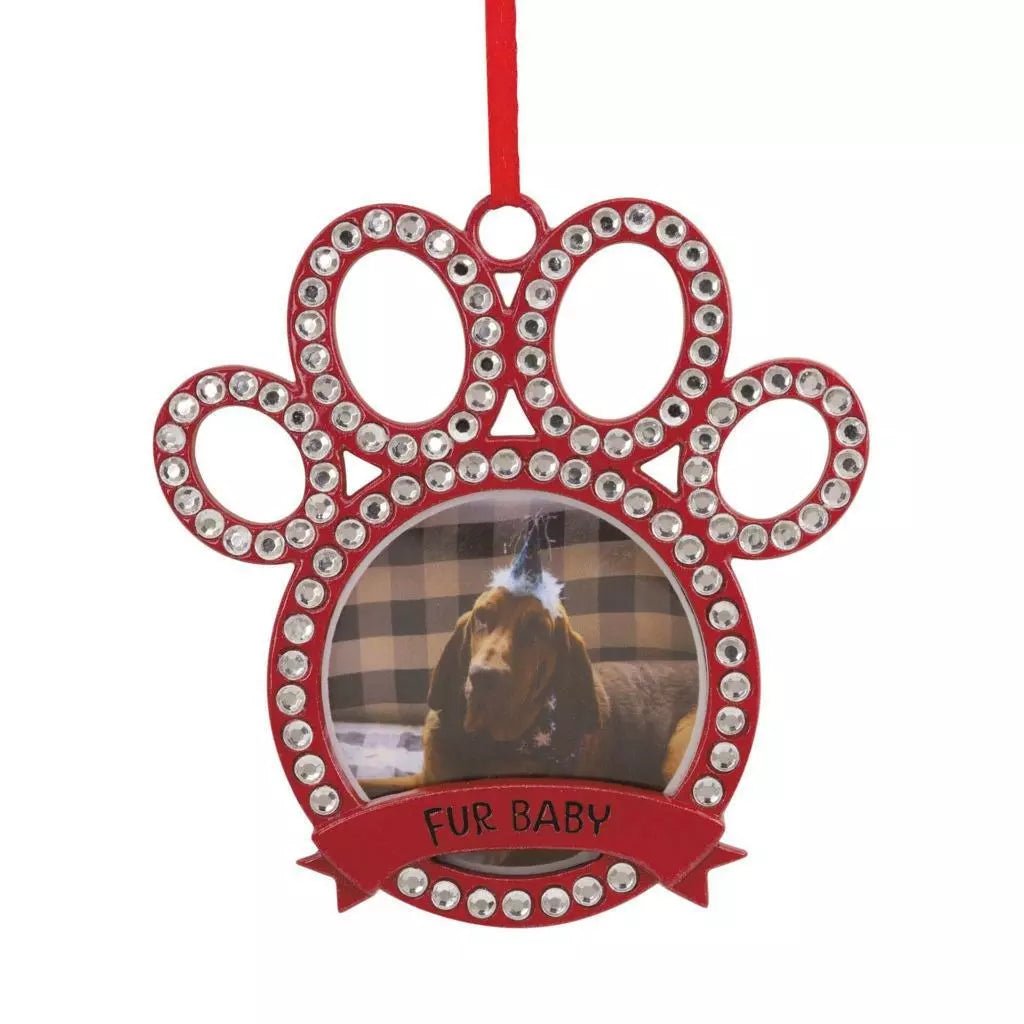 Fur Baby Pet Metal Photo Frame Hallmark Ornament