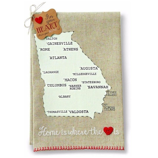 Georgia Home Is Where the Heart Is Towel