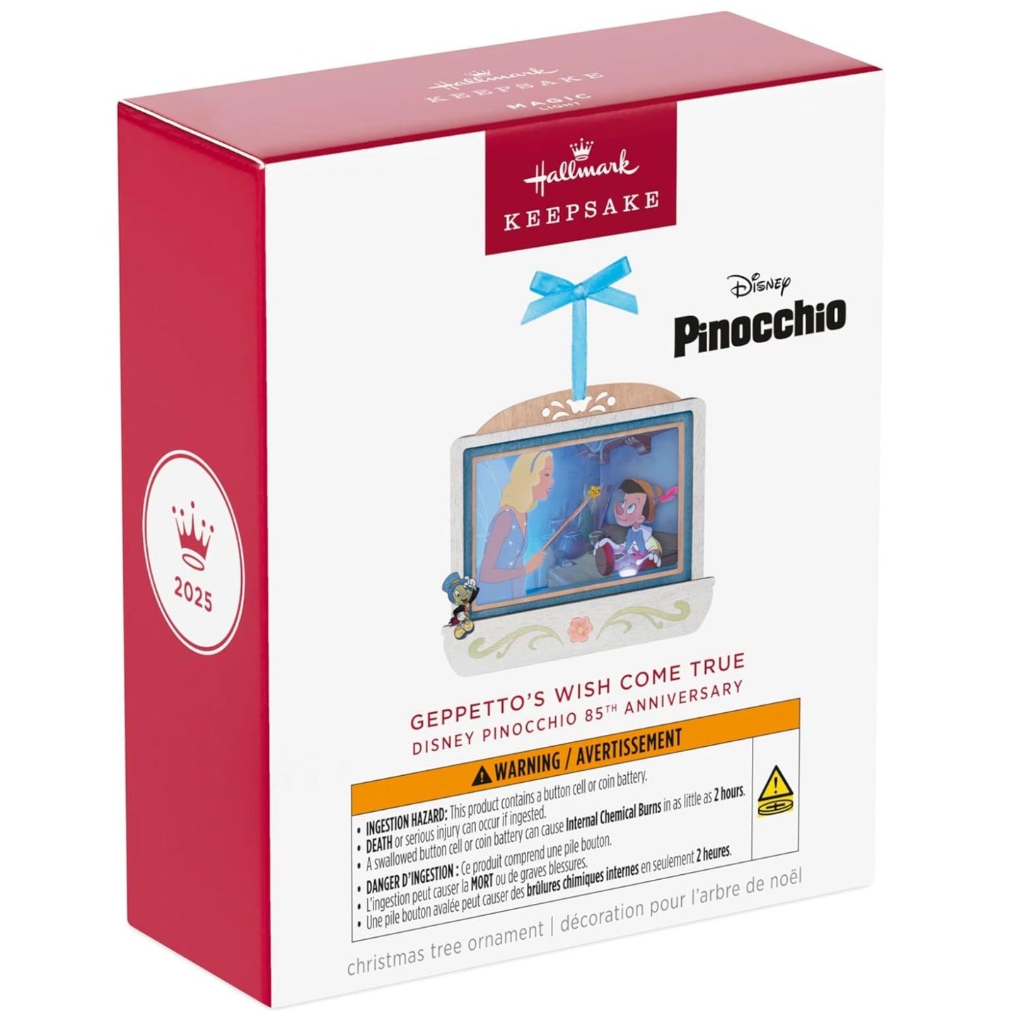 Geppetto’s Wish Come True Disney Pinocchio 85th Anniversary 2025 Keepsake Ornament
