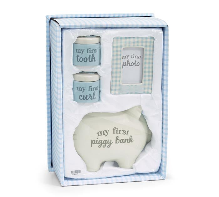 Gift Set Baby Boy Bank Frame
