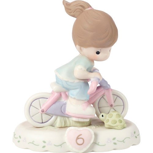 Girl On Bicycle Age 6 Figurine