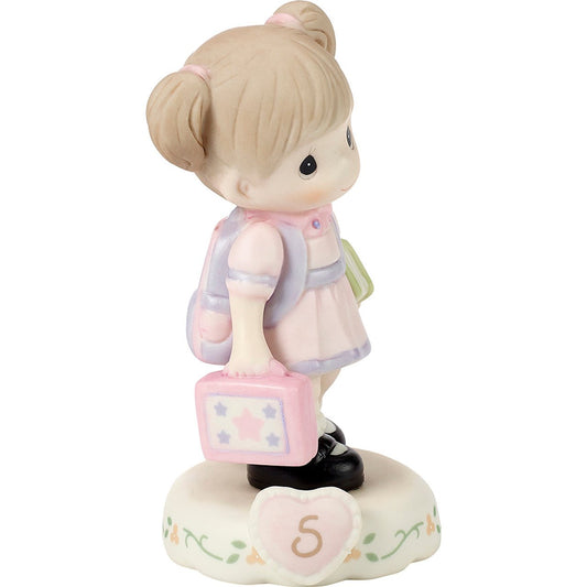 Girl With Books Age 5 Figurine