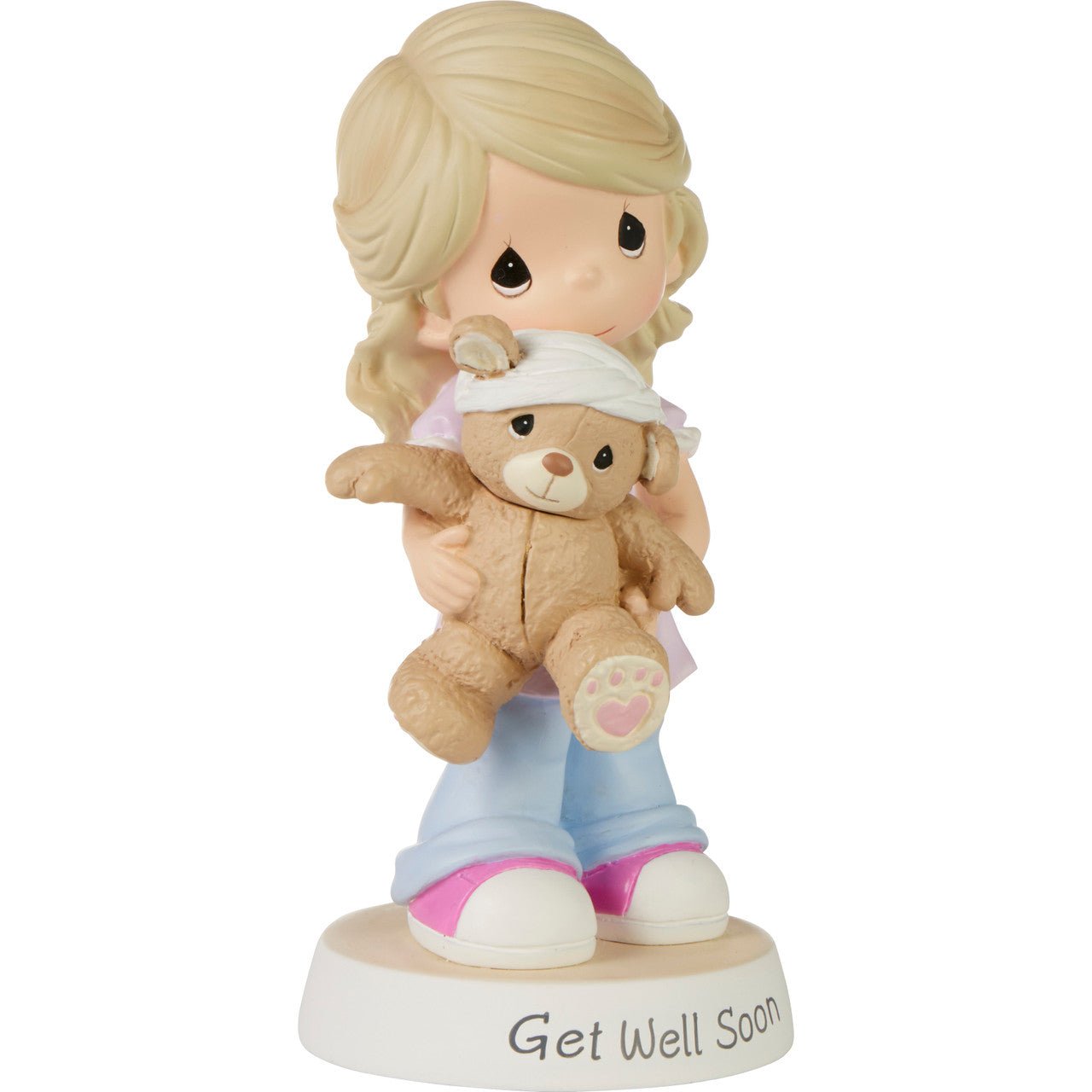 Girl with Teddy Bear Figurine