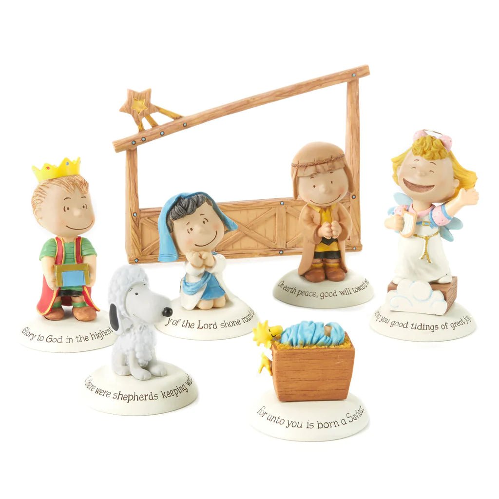 Glad Tidings Nativity Peanuts Gallery Figurines (Set of 7)