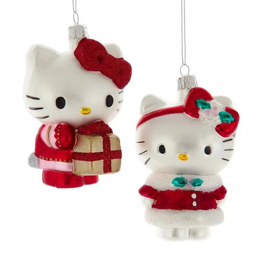 Glass Hello Kitty™ Ornaments, Set of 2