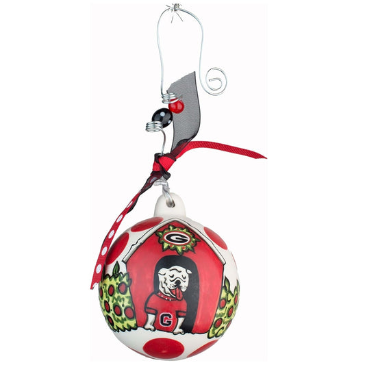 Glory Haus Georgia UGA Ball Ornament, 4 - Inch