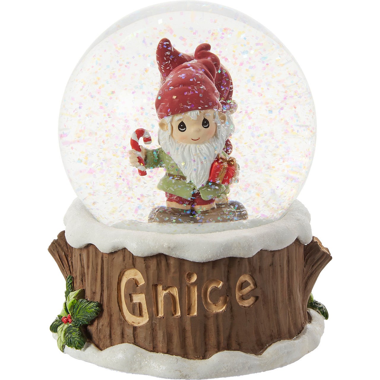 Gnaughty Or Gnice Musical Snow Globe