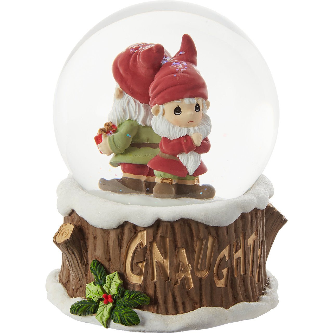 Gnaughty Or Gnice Musical Snow Globe