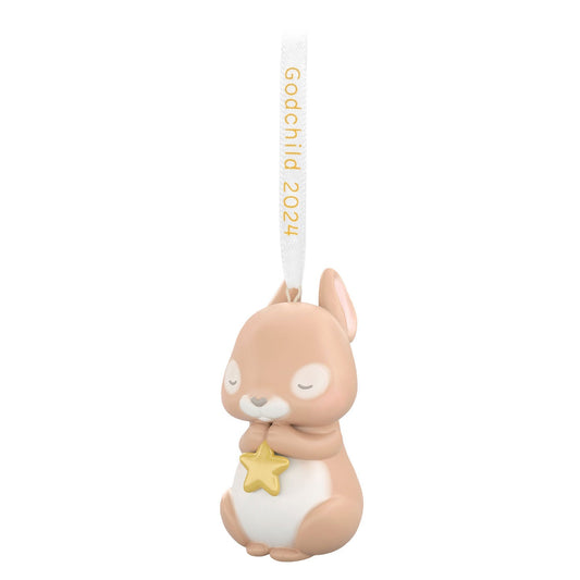 Godchild Bunny 2024 Porcelain Keepsake Ornament