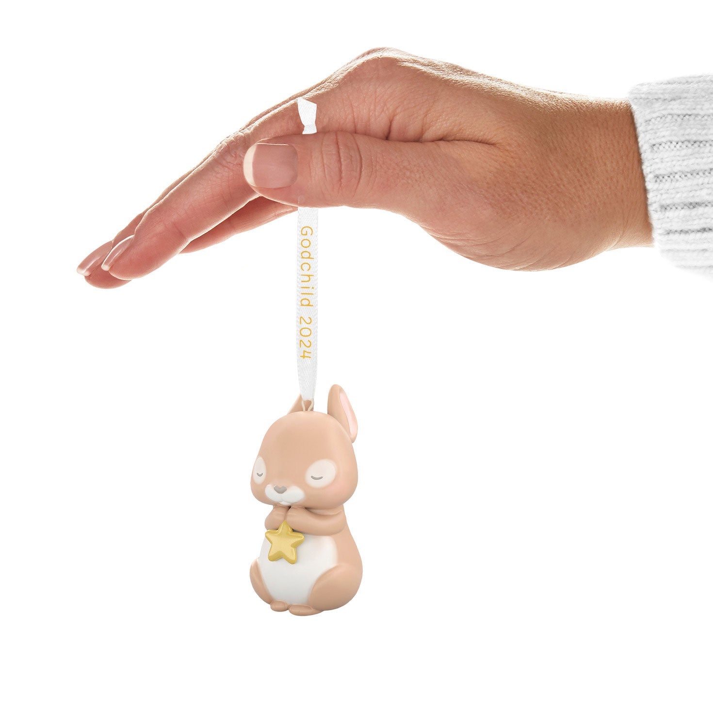 Godchild Bunny 2024 Porcelain Keepsake Ornament