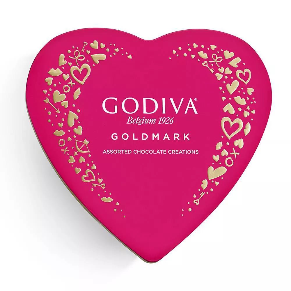 Godiva Assorted Chocolate Heart Box 2.9oz