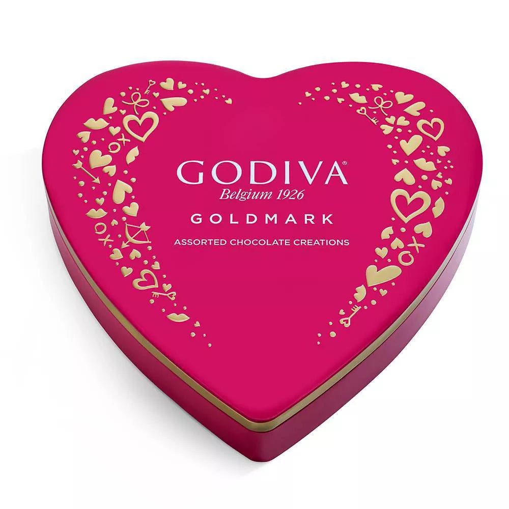 Godiva Assorted Chocolate Heart Box 2.9oz