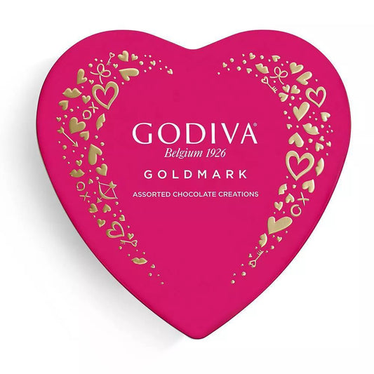 Godiva Assorted Chocolate Heart Box 4oz