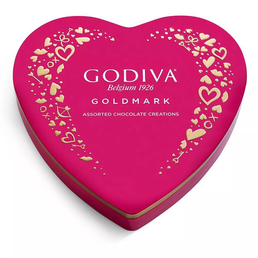 Godiva Assorted Chocolate Heart Box 4oz