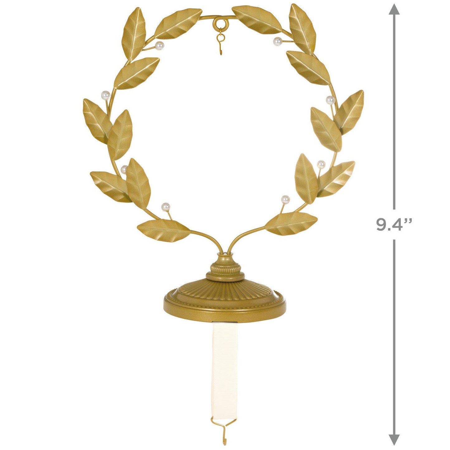 Golden Wreath Metal, 2023 Keepsake Ornament and Stocking Hanger